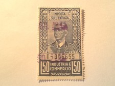 Italia 1945 Imposta sull'entrata industria e commercio Lire 50 usata MB64