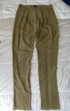 Fendi Silk Pants IT 42 Olive Green Relaxed Fit – Excellent Condition