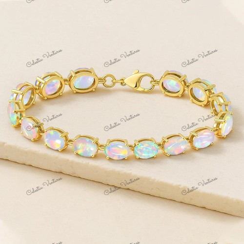 Bracciale tennis opal bianco - bracciale,