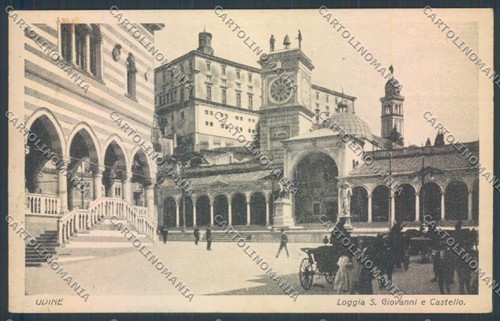 Udine città calesse cartolina - udine,