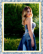 Abito Lungo Longdress Denim Jeans Patchwork 42 44 46 Matrimonio Damigella Sposa 