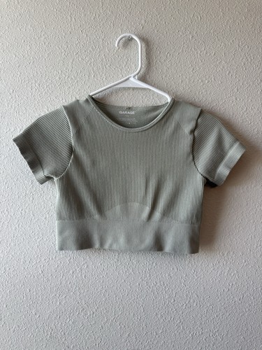 Camicia crop top girocollo - , a