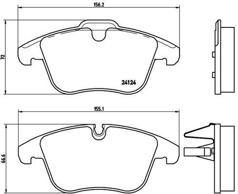 Brembo p36022 kit - p36022, pastiglie