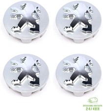 4 Tappi Coprimozzo 60mm per Peugeot 2008 3008 borchie fregi cerchi in lega