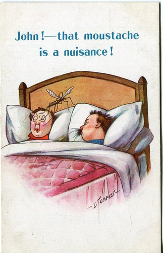 Moustache tickle double bed - moustache,