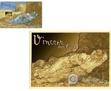 MITTAGSRAST Vincent Van Gogh 1/1000 oz moneta d'oro 3000 franchi Ciad