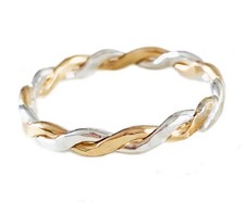 Anello contorto 14K due