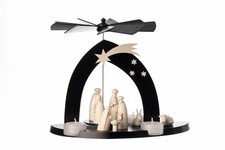 Piramide di Luce Tè Nero Natura Con Scena Presepe & Tre Königen 29,5x23x14 CM