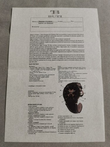Buti instructions warranty - tb,