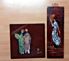 2 Pannelli Legno laccato nero