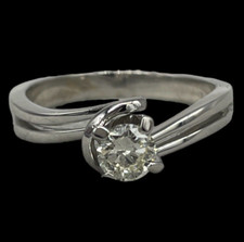 Solitario con Diamante Da 0,35