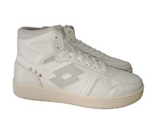 Scarpe Basket Lotto Slam Amf Mid Uomo in Pelle Bianco
