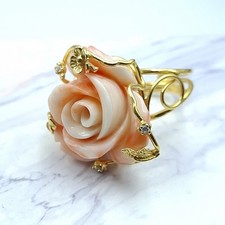 Anello fiore rosa vero - ,
