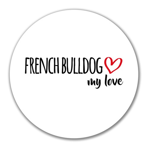 Adesivo french bulldog love - adesivo,