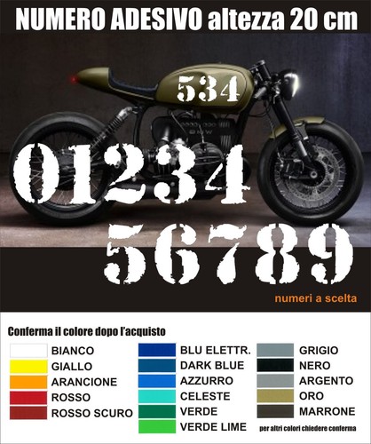 Numero adesivo personalizzato