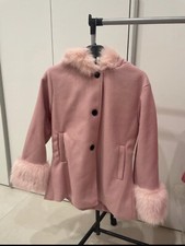 Cappotto Bambina Rosa Con Pelliccia