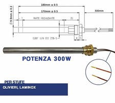 CANDELETTA ACCENSIONE STUFA PELLET RESISTENZA 9.9X170 300W LAMINOX (04042)