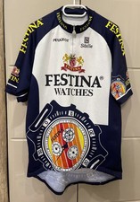 Maglia Top Maglia Bici Ciclismo Festina Orologi Sibille Vintage Peugeot Maglia 3XL
