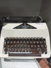 Macchina da scrivere Olivetti Facit vintage bianco ghiaccio