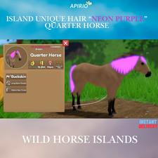 Wild Horse Islands 💜 IUH Neon Viola Pelle di Cervo Quarto Cavallo💜