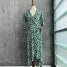 Abito ganni verde bianco - abito,