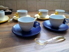 Set espresso vintage GUZZINI Recanati, 6 tazze, 6 piatti, 5 cucchiaini, moderno