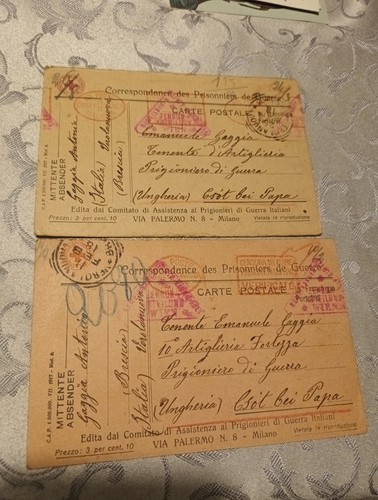 Cartoline militari prigioniere - militari,