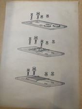 4 Disegni Tecnici fatti a mano Part List cucine vintage china 70s formati grandi