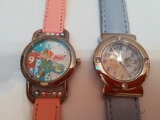 LOTTO 2 OROLOGI RAGAZZA BAMBINA WINX BLOOM E BARBIE DISNEY QUARZO FUNZIONANTI 