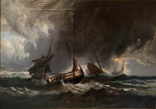 Tableau Ancien Marine Huile