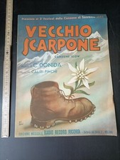 Spartito pianoforte vintage, vecchio scarpone Radio record ricordi Sanremo - K24