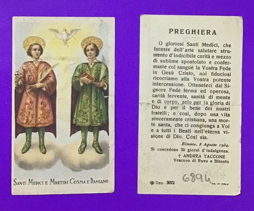 Santino holy card santi - holy, card,