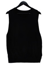 COS T-shirt uomo L nera seta