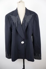 GAI MATTIOLO BLAZER GIACCA DONNA Tg 52 WOMAN CASUAL VINTAGE JACKET LANA STRASS