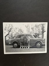 Fotografia Auto Fiat 1100 Bambini Macchina Foto 11x8 B/N Epoca 