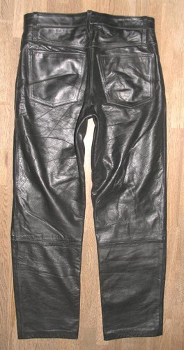 Jeans pelle neri uomo - in,