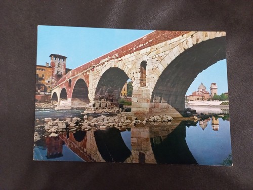 Cartolina verona ponte pietra - verona,