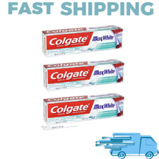 3 x Colgate Max Cristallo Sbiancante Bianco Menta Uso Quotidiano 100ml