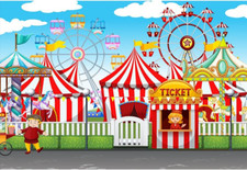 3X2M Vinile Fondale Foto Circo