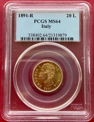 Italia oro lire - italia,, 1891