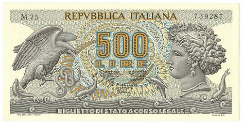 500 lire biglietto stato - 500,