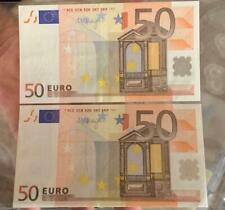 ITALIA 50 EURO CON NUMERI D SERIE RARI DA GRANDE COLLEZIONE FIOR DI STAMPA