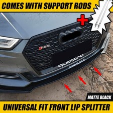 Per Audi S3 S4 A4 A5 A6 Kit Labbro Corpo Paraurti Anteriore Spoiler Sdoppiatore + Aste Puntone