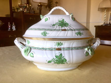 Herend Zuppiera ovale Apponyi verde Chinese bouquet - Come nuova