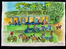 RAOUL DUFY disegno e quadro su