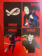 Lot 4 Postcards Cards DIABOLIK