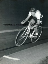 Fotografia originale, Elsy Jacob batte il record dell'ora al Vigorelli 1958