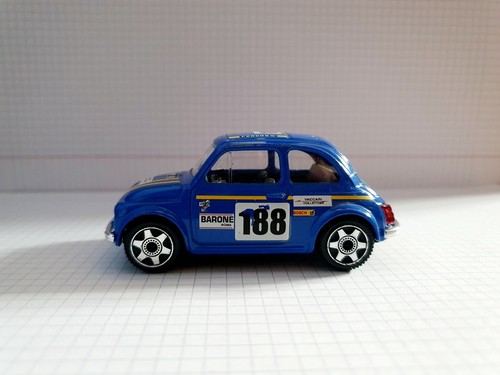 Burago fiat 500 rally - rally, sport