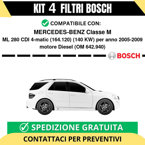Kit bosch filtri tagliando - 4,