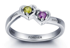 Anello Mamme Inciso 2 Pietre